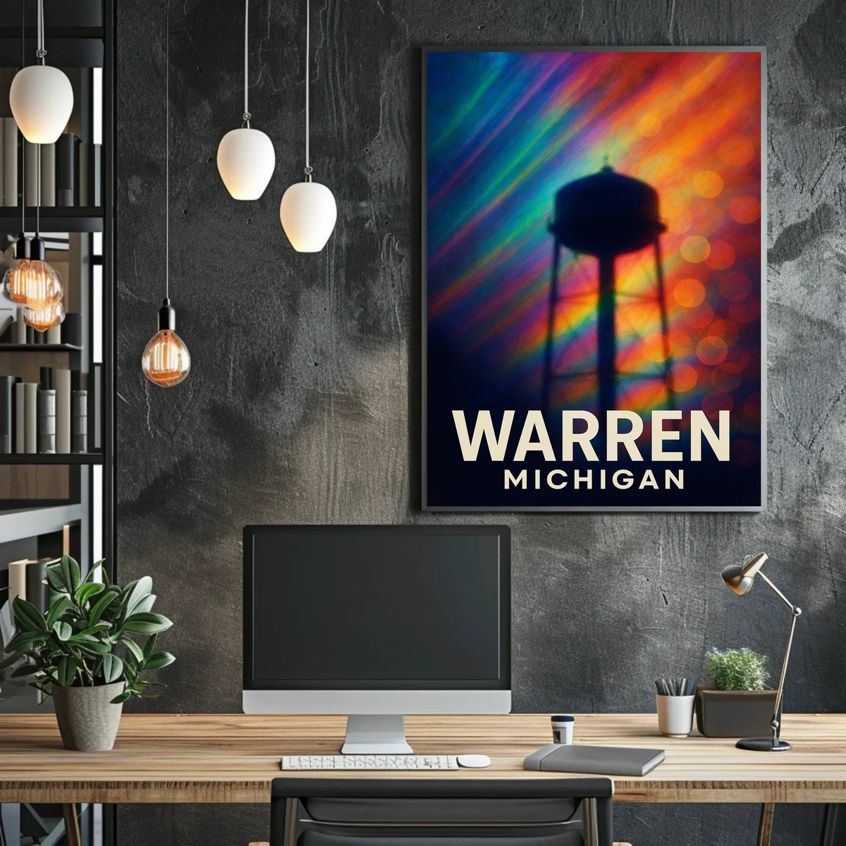 Warren, Michigan A Colorful Tribute Poster