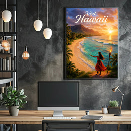 Visit Hawaii Poster PosterGoat