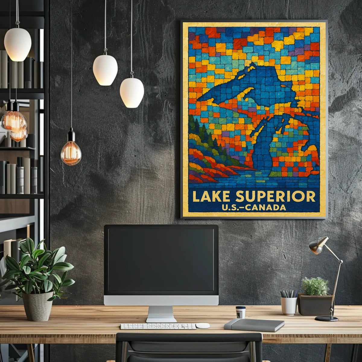 Lake Superior Mosaic Poster