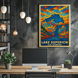 Lake Superior Mosaic Poster