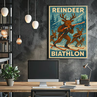 Reindeer Biathlon Poster