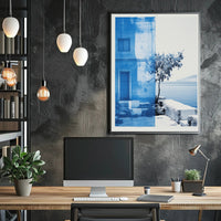 Timeless Blue Mediterranean Serenity Artistic Poster