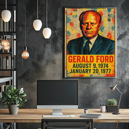 Gerald Ford 38th President of the United States Street Art Mashup Poster