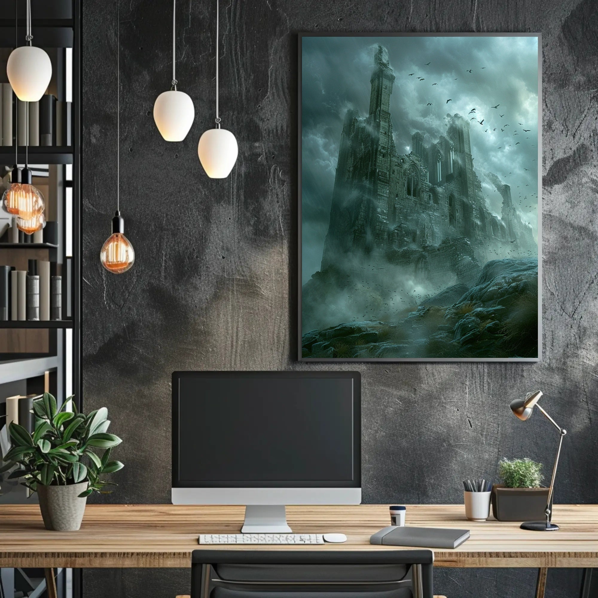 Haunting Gothic Castle Fantasy or Mythology Poster PosterGoat