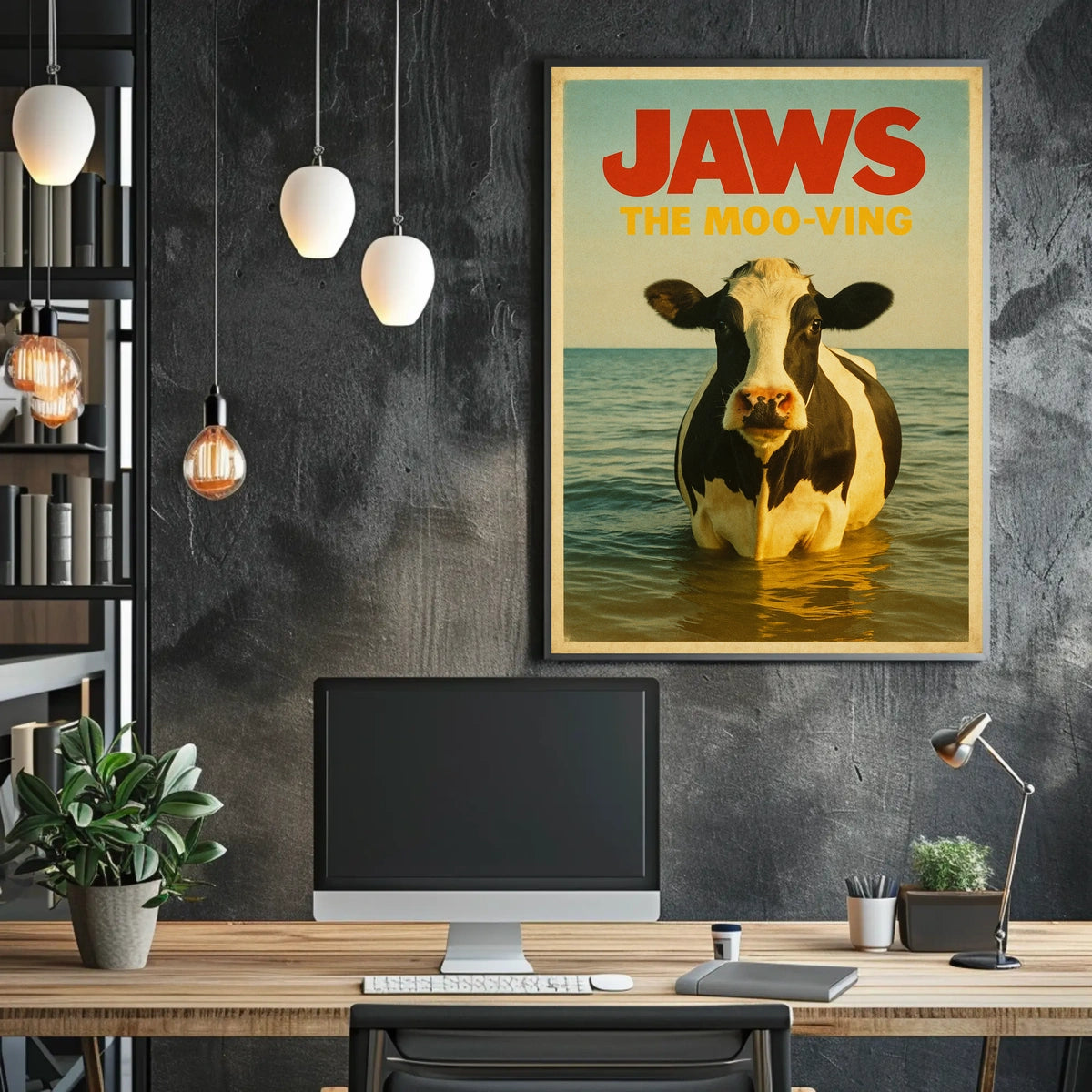 Jaws The Moo-Ving Poster