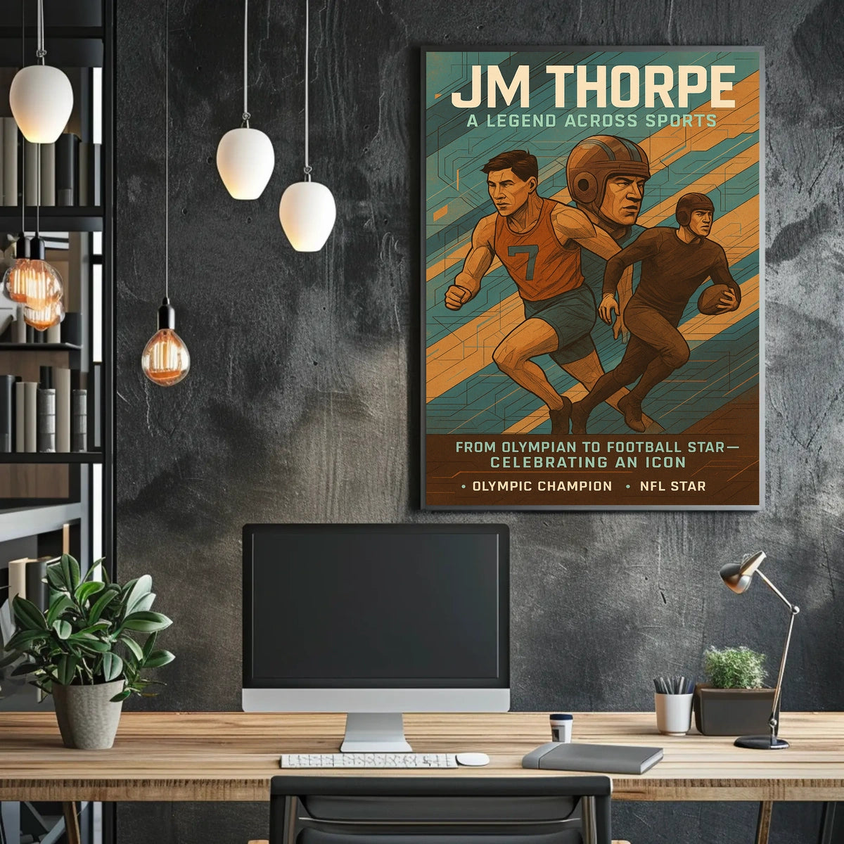 A Legend Across Sports Celebrating an Icon Jim Thorpe Poster
