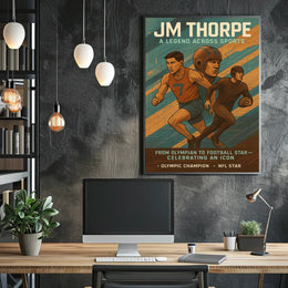 A Legend Across Sports Celebrating an Icon Jim Thorpe Poster