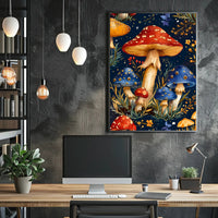 Mushroom Magic: Enchanted Forest Fantasy Art Poster
