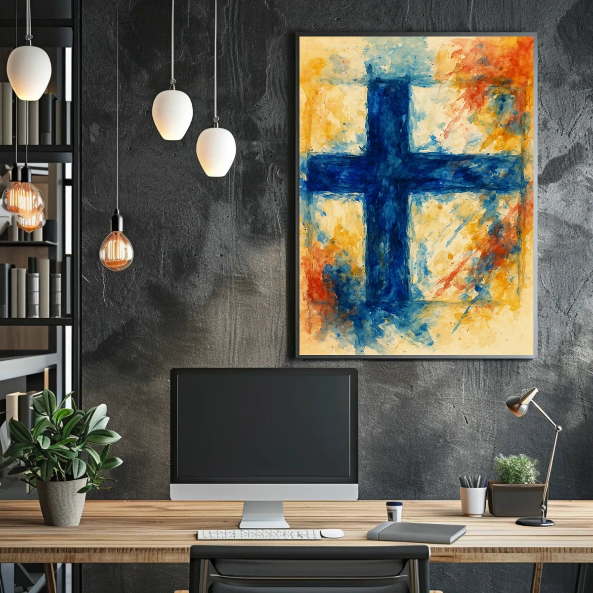 Abstract Nordic Cross Abstract Poster
