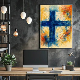 Abstract Nordic Cross Abstract Poster