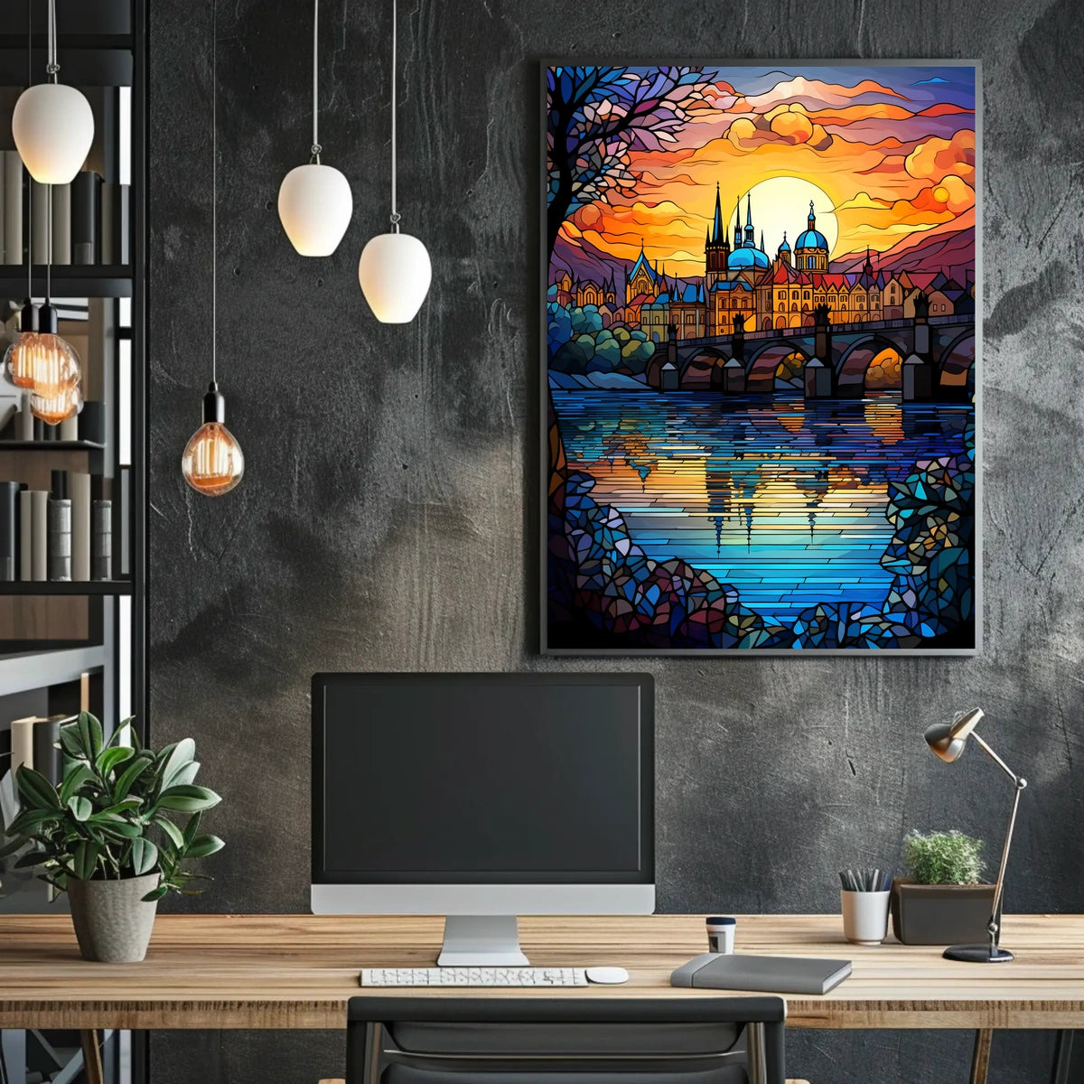 European Cityscape with Gothic Flair Travel Poster