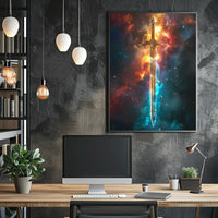 Cosmic Sword of Destiny Art Print Poster for Home Decor PosterGoat