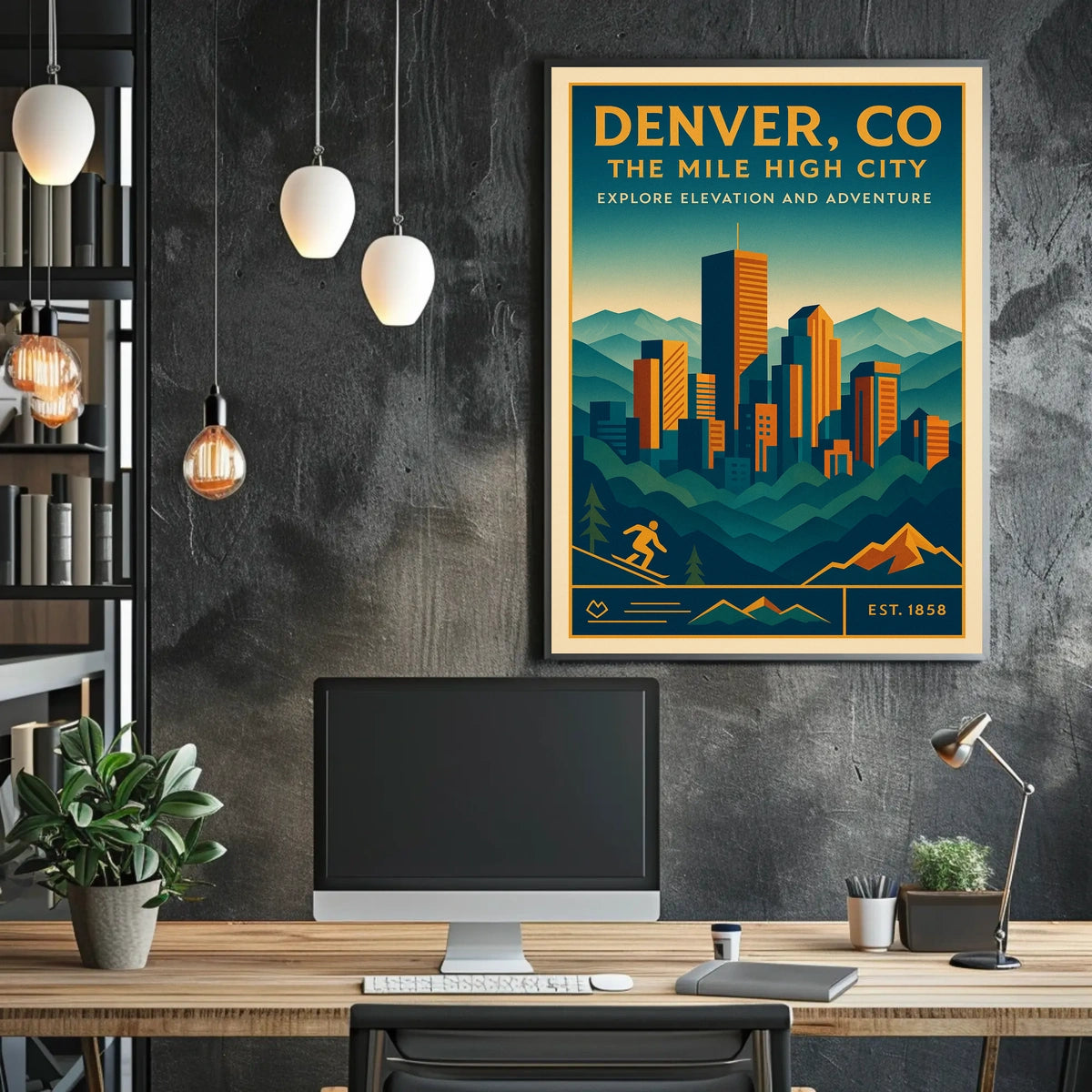 Denver, CO The Mile High City Poster