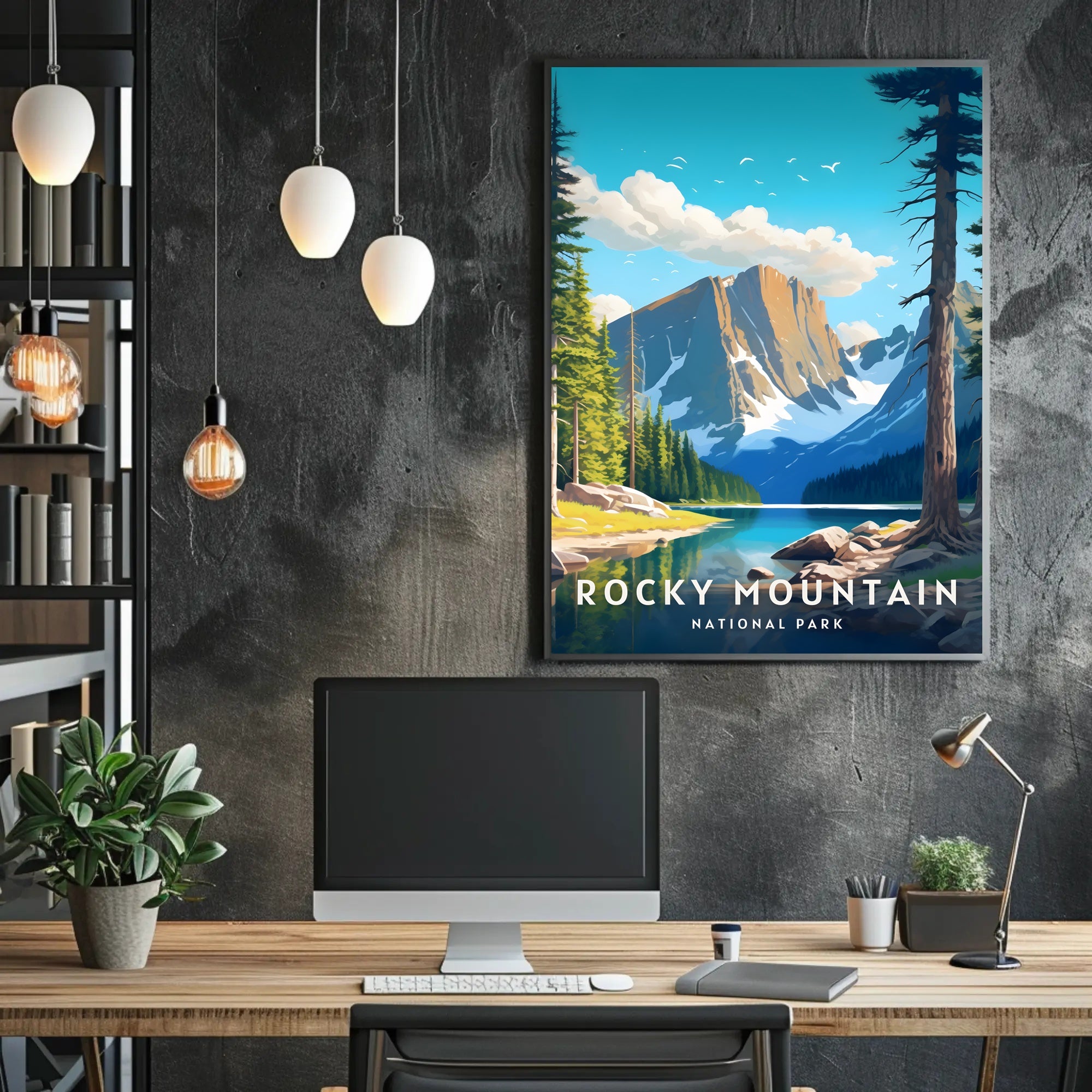 Rocky Mountain Scenic Poster National Park Print