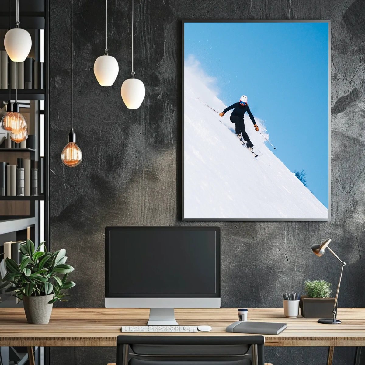 Skiing Adventure Poster