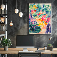Tropical Dreamscape: Vibrant Abstract Art Poster