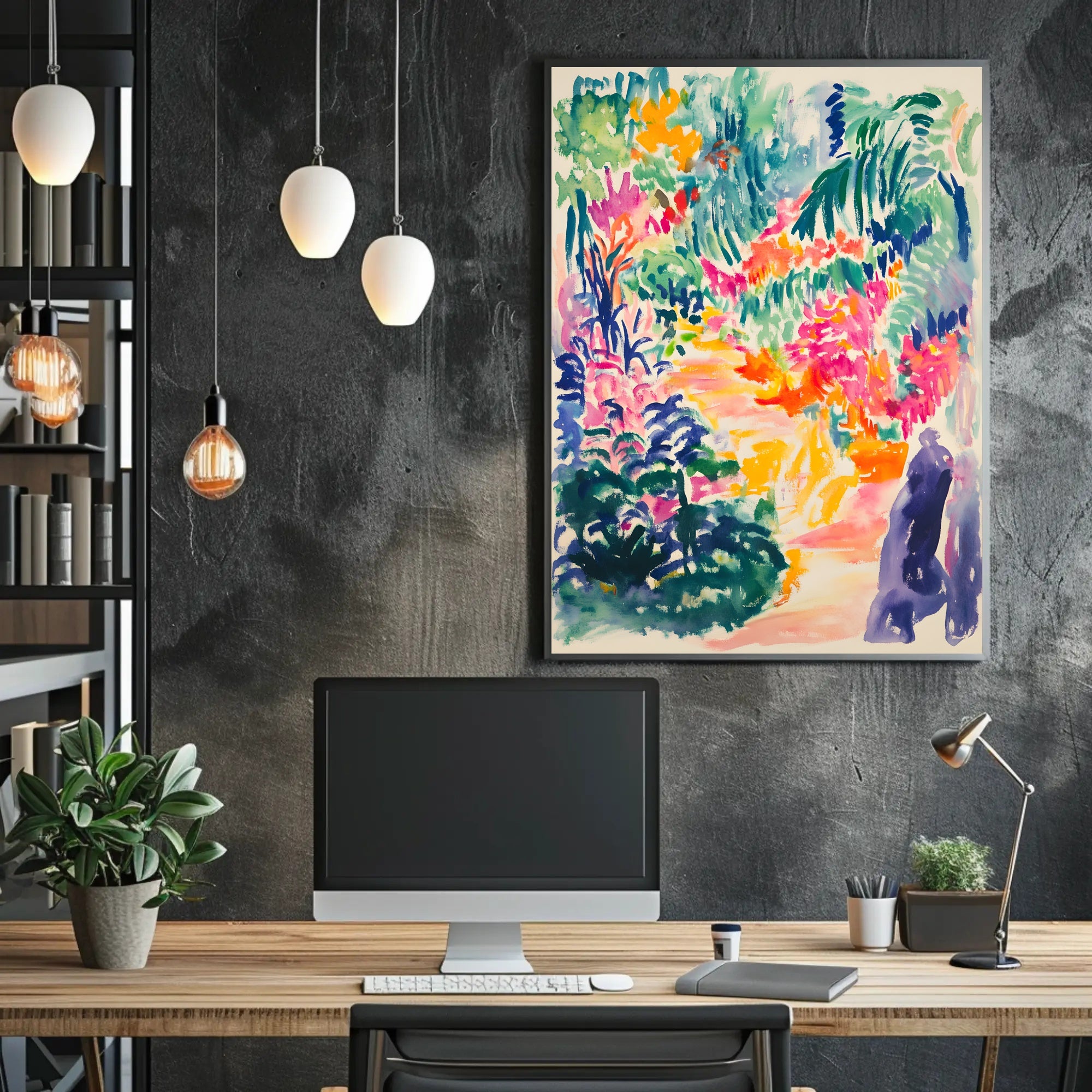 Tropical Dreamscape: Vibrant Abstract Art Poster