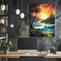 Tropical Sunset Serenity Poster