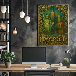 New York City Landmarks Poster Art Print Museum Quality