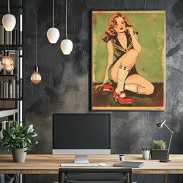 Vintage Pin-Up Art Poster