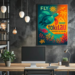 Fly Tokelau Travel Adventure Explore Island Paradise Travel Poster PosterGoat