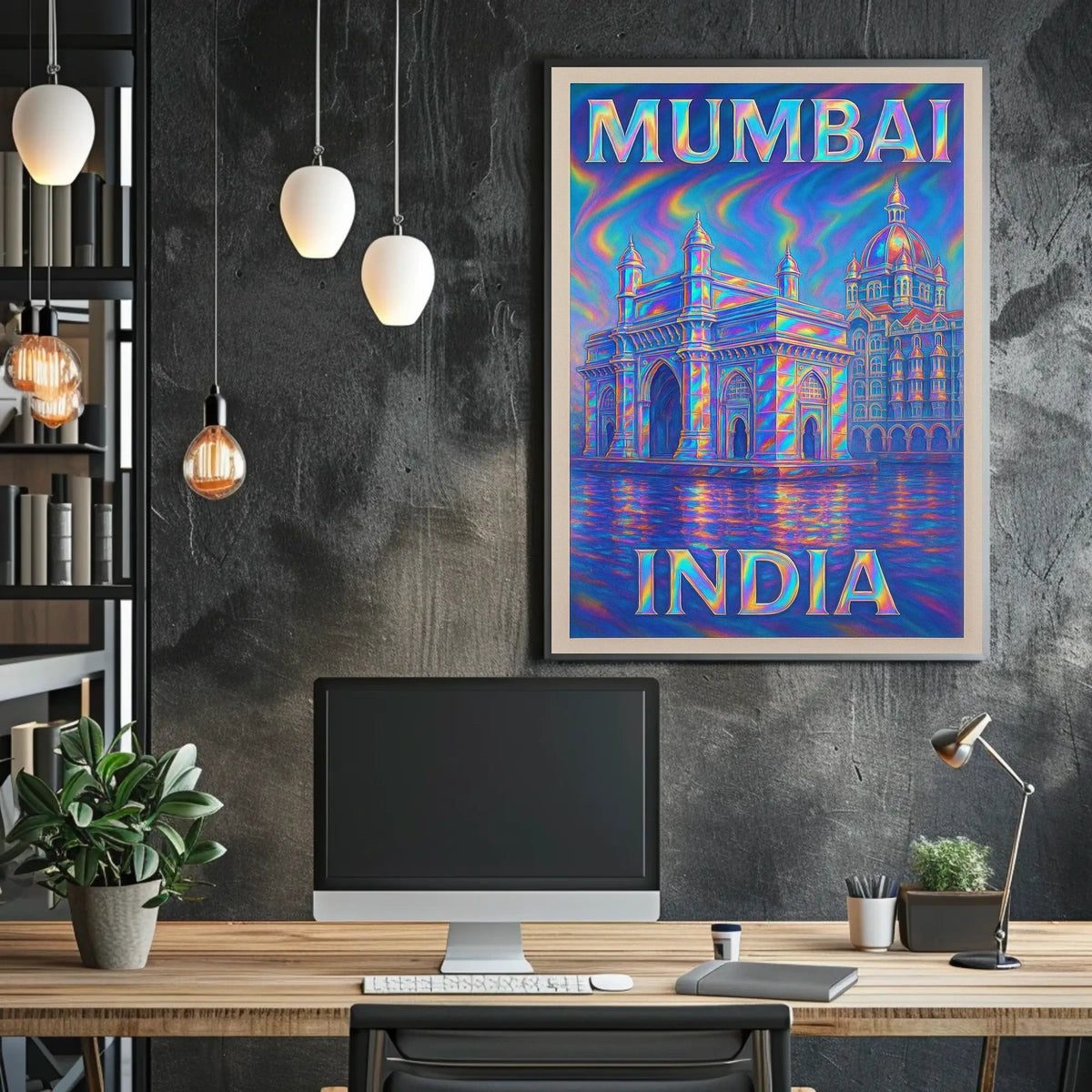 Mumbai, India Vibrant Landmarks Poster