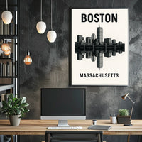 Boston Skyline Massachusetts Poster