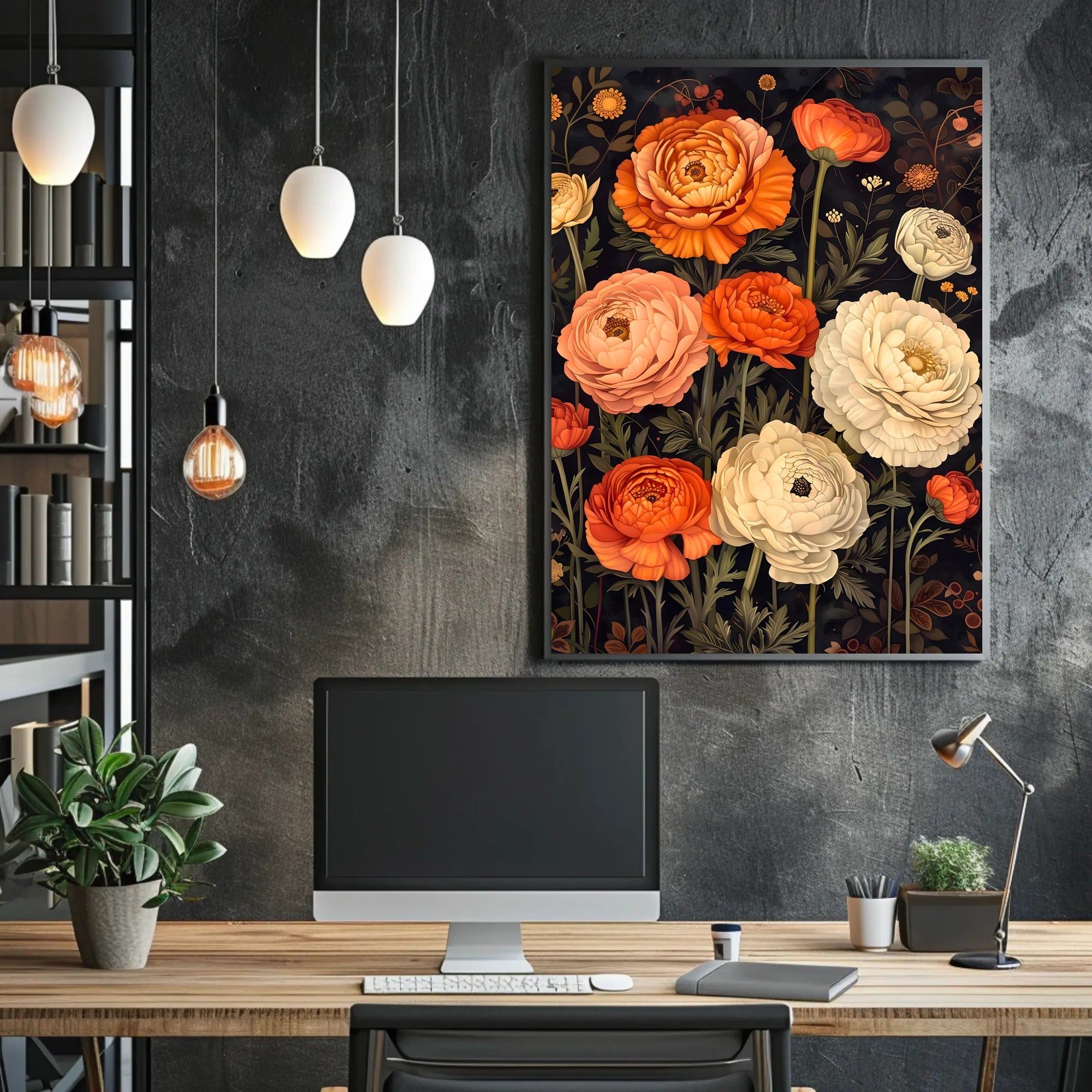 Floral Elegance Wall Art Print for Home Decor