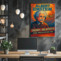 Albert Einstein Theory Relativity Vintage Scientific Illustration Wall Art Science Enthusiasts Poster