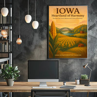 Iowa Scenic Travel Invitation - Vintage Countryside Travel Poster