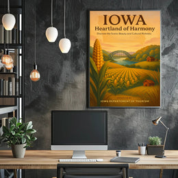 Iowa Scenic Travel Invitation - Vintage Countryside Travel Poster