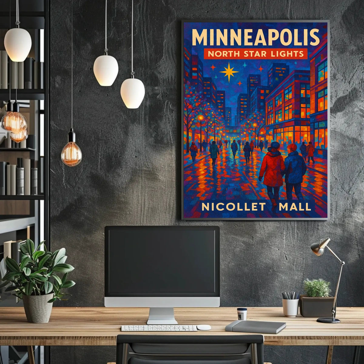 Minneapolis North Star Lights Poster