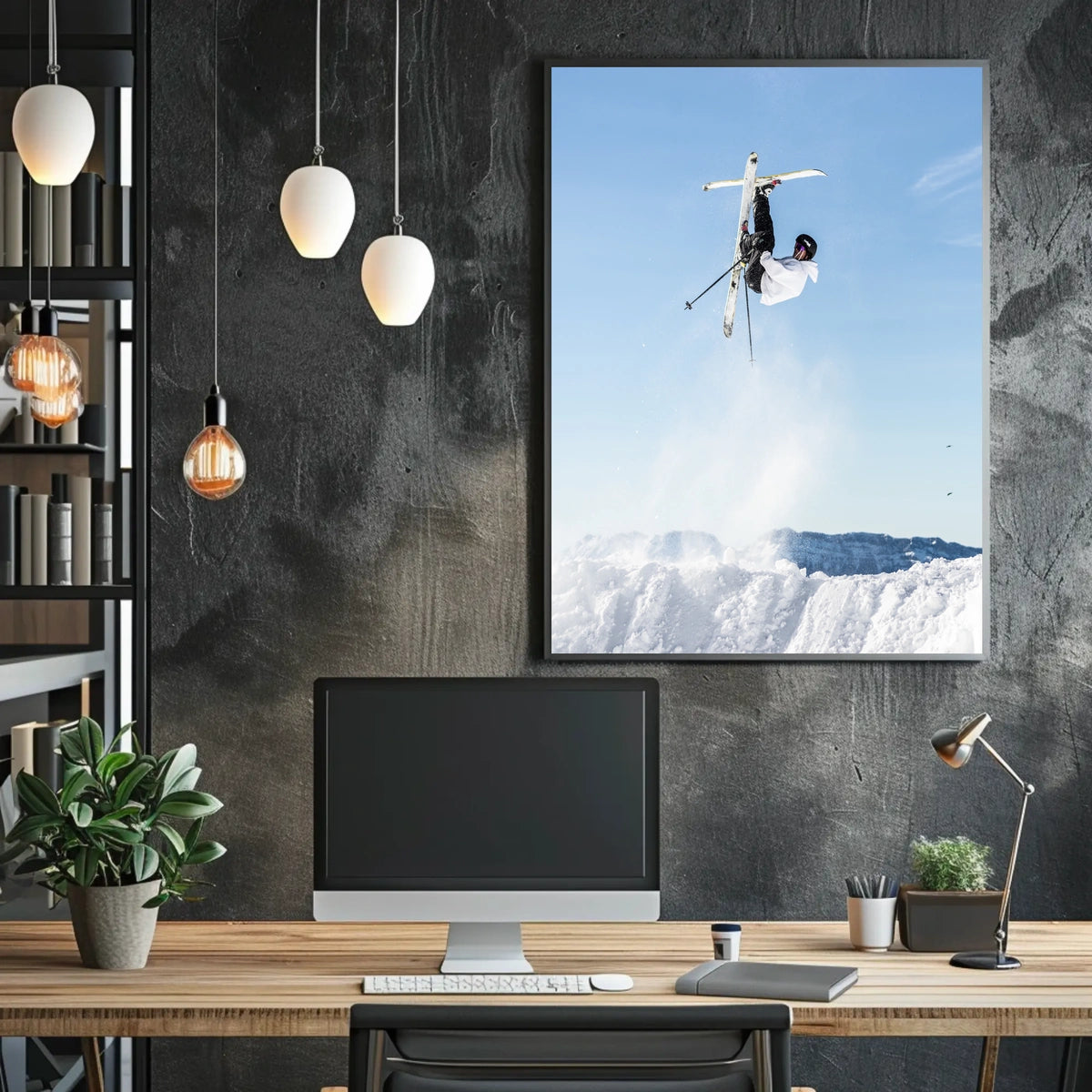 High-Flying Ski Adventure Poster