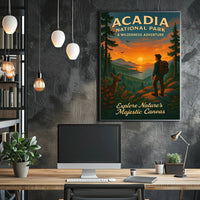 Acadia National Park Sunset Adventure National Park Poster