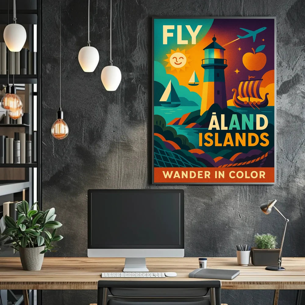 Wander in Color Åland Islands Travel Poster PosterGoat