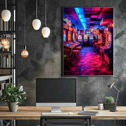 Neon Arcade Nostalgia Poster