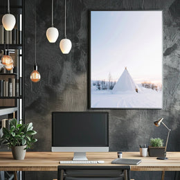 Tranquil Winter Landscape Minimalistic Artistic Poster