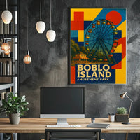 Island Amusement Park Adventure Poster