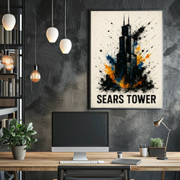 Sears Tower Abstract Art Poster