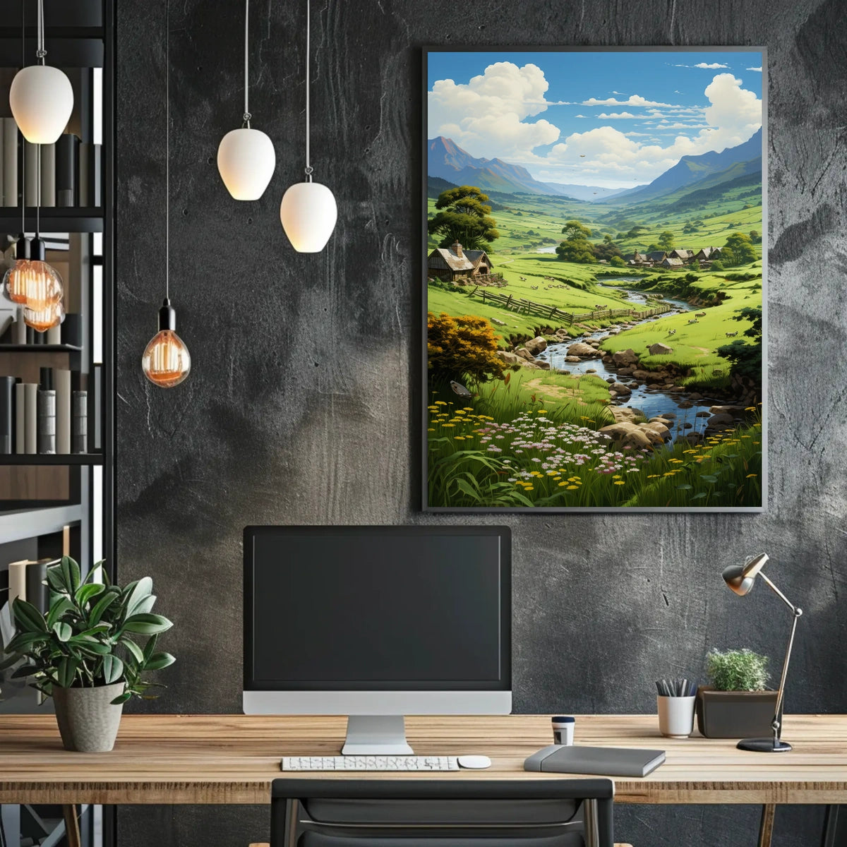 Tranquil Countryside Landscape Poster