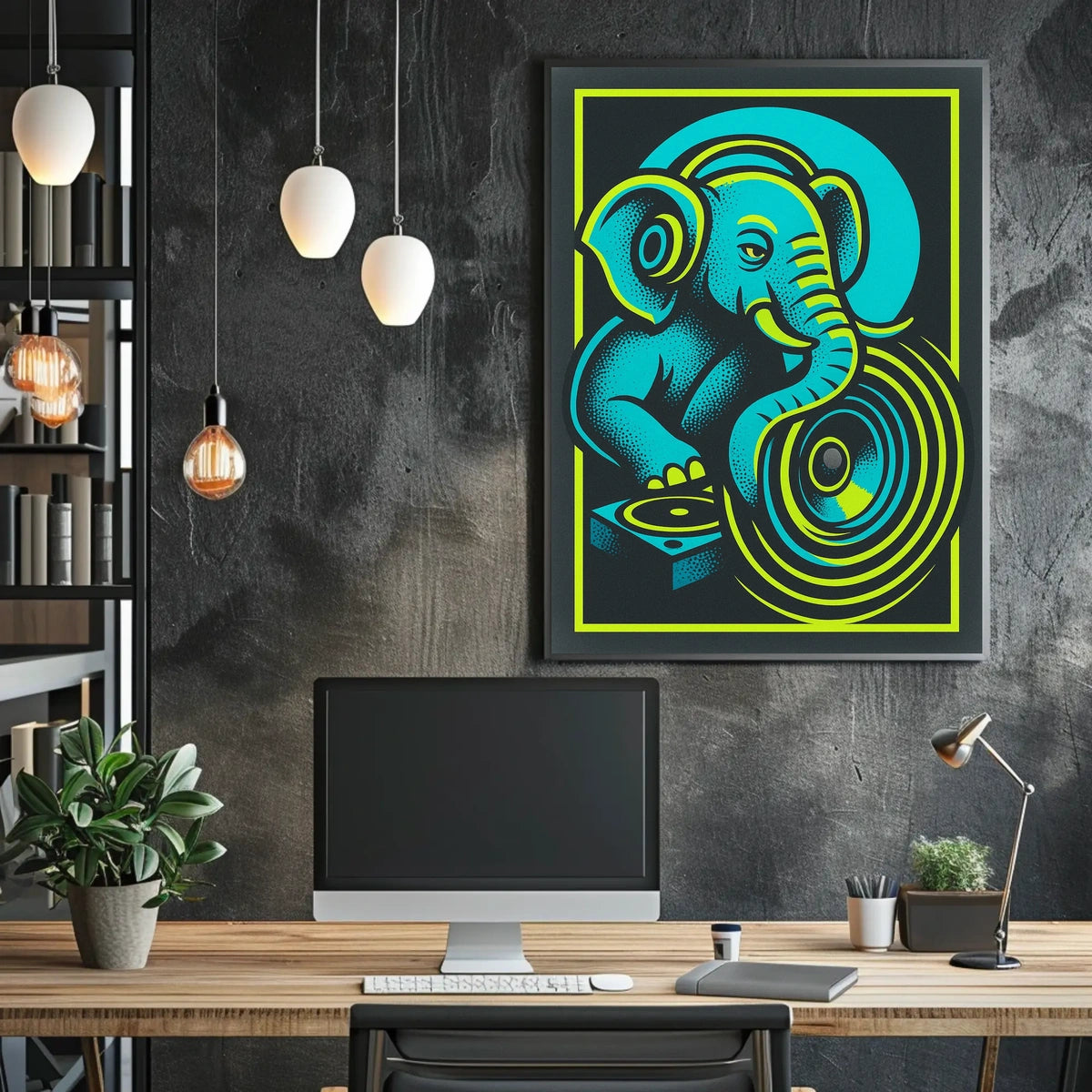 Groovy Elephant Dj Poster