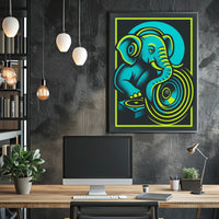 Groovy Elephant Dj Poster