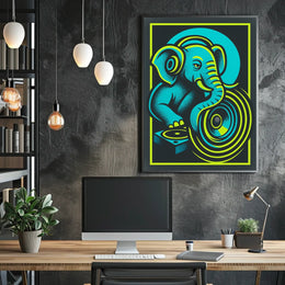 Groovy Elephant Dj Poster
