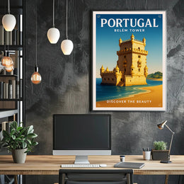 Discover the Beauty of Belém Tower Poster PosterGoat