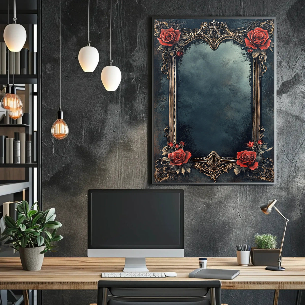 Vintage Baroque-Floral Artistic Decor Poster