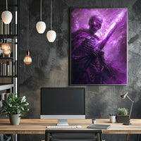 Enchanted Skeleton Warrior Art Print Poster for Home Decor PosterGoat