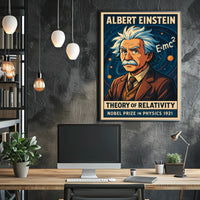 Albert Einstein Relativity Scenic Curious Poster
