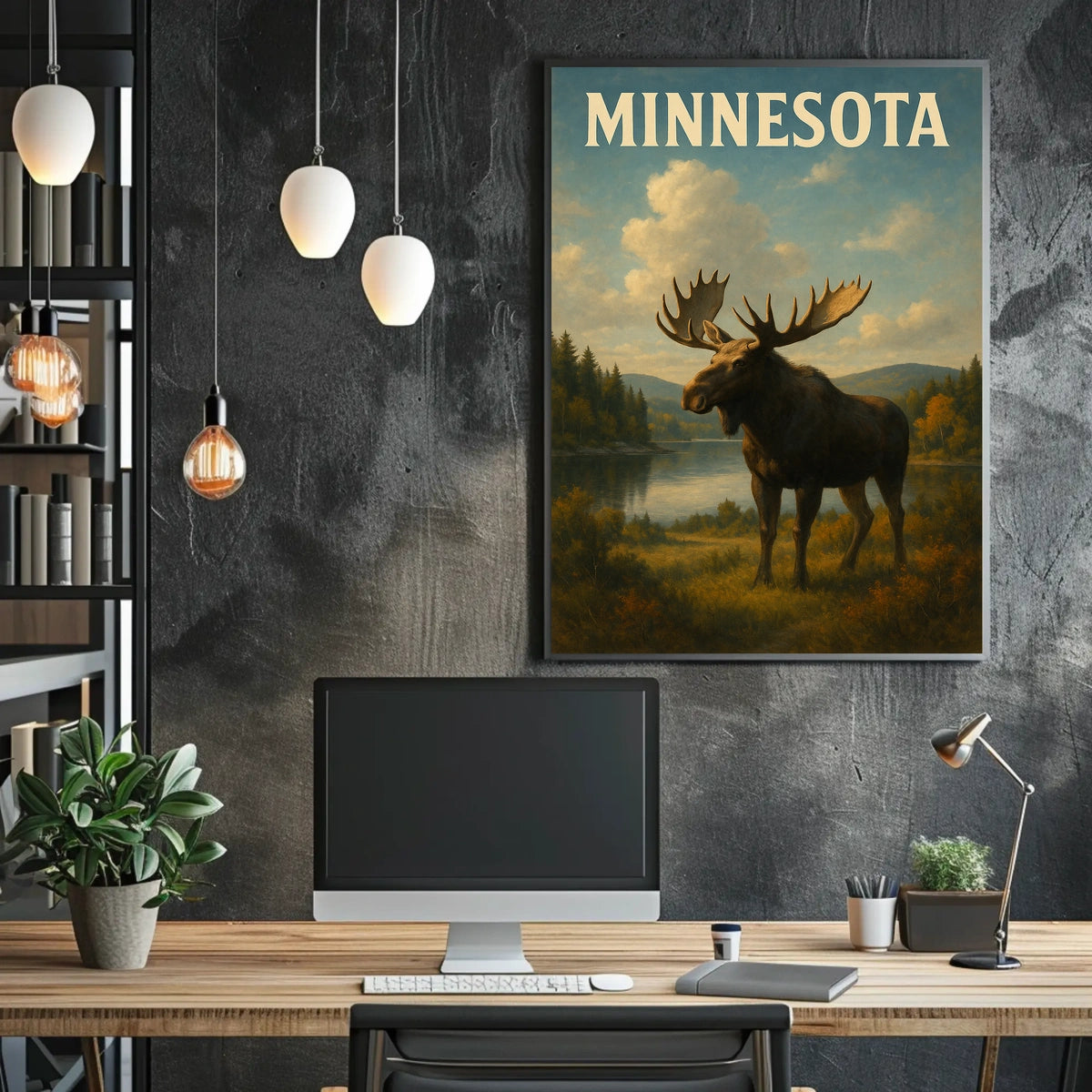 Majestic Minnesota Moose Poster
