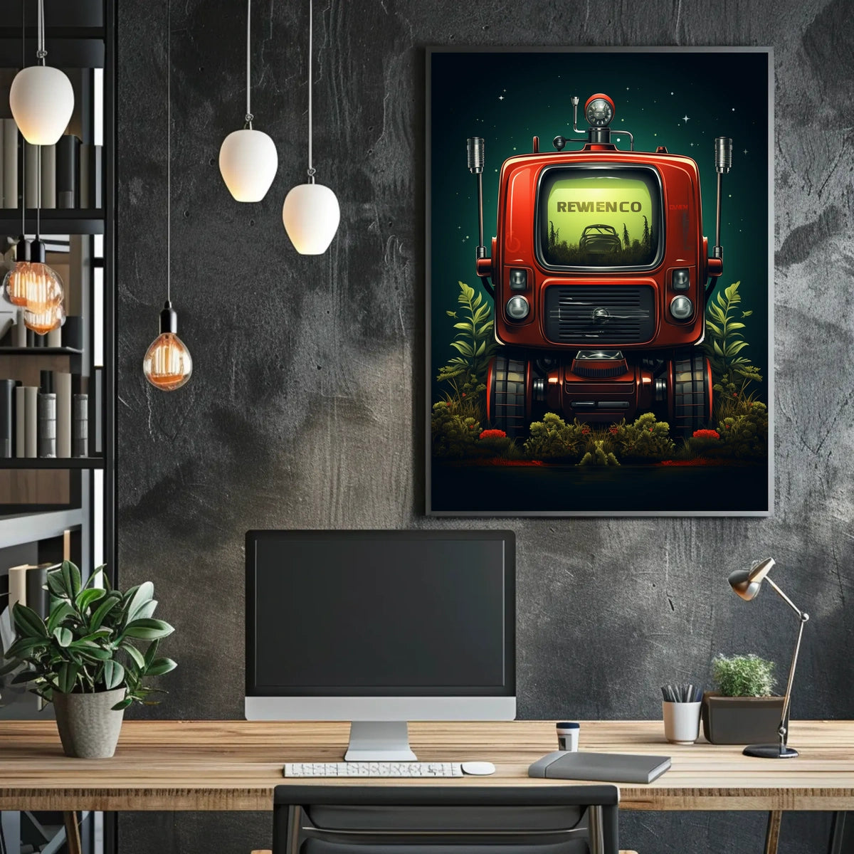Retro-Futuristic Machine Poster