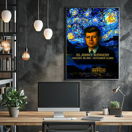 John F. Kennedy 35th President of the United States Presidential Masterpiece Series Poster